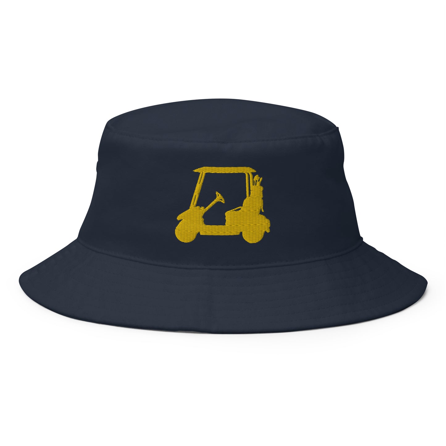 Golf Cart in Gold Bucket Hat